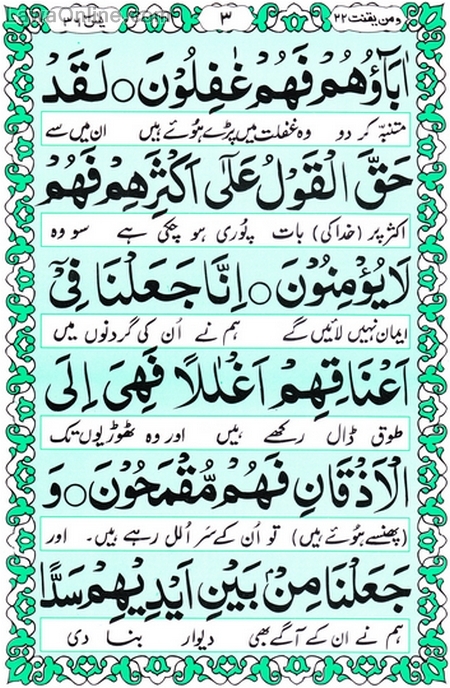 surah yasin translation in urdu